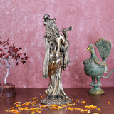 White Whale Superfine Brass Hindu God Lord Krishna Bhagwan Lord Krishna Idol Statue Murti