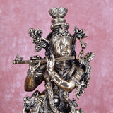 White Whale Superfine Brass Hindu God Lord Krishna Bhagwan Lord Krishna Idol Statue Murti