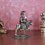 White Whale Superfine Chhatrapati Shivaji Maharaj Idol Brass Shivaji Maharaj Figurine Maratha Warrior King Statue Shivaji Maharaj Statue with Horse for Decor