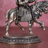 White Whale Superfine Chhatrapati Shivaji Maharaj Idol Brass Shivaji Maharaj Figurine Maratha Warrior King Statue Shivaji Maharaj Statue with Horse for Decor