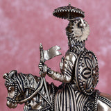 White Whale Superfine Chhatrapati Shivaji Maharaj Idol Brass Shivaji Maharaj Figurine Maratha Warrior King Statue Shivaji Maharaj Statue with Horse for Decor