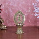 White Whale Superfine Brass Oil Lamp Deeplaxmi Dia | Lakshmi Laxmi Diya for Puja