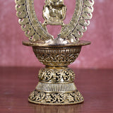 White Whale Superfine Brass Oil Lamp Deeplaxmi Dia | Lakshmi Laxmi Diya for Puja
