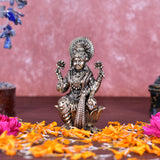 White Whale Superfine Brass Lakshmi Idol Hindu Laxmi Goddess Statue Home Office Showpiece Decor