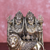 White Whale Superfine Chamunda MATA Brass Statue Religious Strength Sculpture Idol