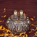 White Whale Superfine Brass  Lord Tirupati Balaji Lord Venkateshwara Feet with sangu chakara Namam  Feet Charan Paduka 