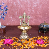White Whale Superfine Tirupatibalaji and Goddess Lakshmi Diya Oil Lamp for Diwali Pooja Gift Decoration Showpiec