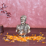 White Whale Superfine Chhatrapati Shivaji Maharaj Bust Idol Brass Shivaji Maharaj Figurine Maratha Warrior King Statue Shivaji Maharaj Statue with Horse for Decor