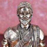 White Whale Superfine Chhatrapati Shivaji Maharaj Bust Idol Brass Shivaji Maharaj Figurine Maratha Warrior King Statue Shivaji Maharaj Statue with Horse for Decor