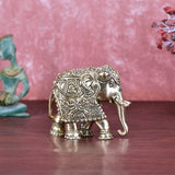 White Whale Superfine Handmade Ethnic Indian Brass Elephant Decor Showpiece,  Home Decor Statue,  Indian Decorations,  Indian Houseware:  Brass Figurine