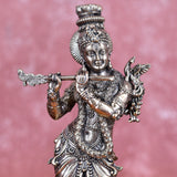 White Whale Superfine Brass Hindu God Lord Krishna Bhagwan Lord Krishna Idol Statue Murti