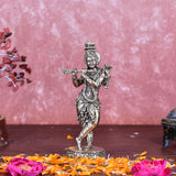 White Whale Superfine Brass Hindu God Lord Krishna Bhagwan Lord Krishna Idol Statue Murti