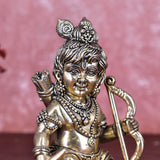 White Whale Superfine Ram Lalla Brass Statue Lord bal ram ji with dhanush home decor & gifts