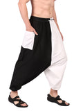 Whitewhale Men Women Cotton Summer Loose Baggy Hippie Boho Gypsy Harem Pants