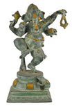 White Whale Lord Ganesh Murti Ganesha Idol Ganpati Brass Vinayaka Statue for Home Decoration | Hindu God Ganesh Bhagwan Blessing Ganpati Bappa Statue | Ganesha Statue Standing Idol Sculpture