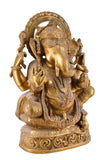 White Whale Lord Ganesh Murti Ganesha Idol Ganpati Brass Vinayaka Statue for Home Decoration | Hindu God Ganesh Bhagwan Blessing Ganpati Bappa Statue | Ganesha Statue Sitting Idol Sculpture