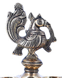 White Whale Brass Peacock Diya Statue Figurine Sculpture for Home Office Decor