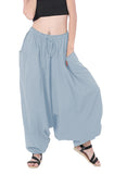 Whitewhale Men Women Cotton Baggy Hippie Boho Gypsy Aladdin Yoga Harem Pants