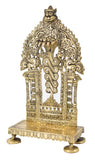 White Whale Antique Elegant Vasuki Pancha Mukhi Sheshnag Singhasan Brass Chowki