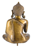 White Whale Brass Buddha Statue Blessing Buddha Sitting Buddhism Buddha/Gautam Buddha Murti for Home Decor Entrance Office Table Living Room Meditation Luck Gift Feng Shui