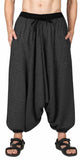 Whitewhale Men Women Cotton Stripe Summer Loose Baggy Hippie Boho Gypsy Harem Pants