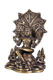 White Whale Brass Lord Shiva Shankar Sitting Tree Idol Bhole Nath Dakshinamurti Shiva Brass Statue Home Decor