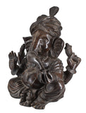White Whale Lord Ganesh Murti Ganesha Idol Ganpati Brass Vinayaka Statue for Home Decoration | Hindu God Ganesh Bhagwan Blessing Ganpati Bappa Statue | Ganesha Statue Sitting Idol Sculpture