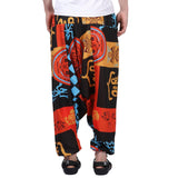 Whitewhale Men's Cotton Solid Harem Pants Yoga Trousers Hippie Pant
