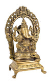 White Whale Lord Ganesh Murti Ganesha Idol Ganpati Brass Vinayaka Statue for Home Decoration | Hindu God Ganesh Bhagwan Blessing Ganpati Bappa Statue | Ganesha Statue Sitting Idol Sculpture