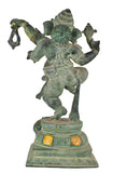 White Whale Lord Ganesh Murti Ganesha Idol Ganpati Brass Vinayaka Statue for Home Decoration | Hindu God Ganesh Bhagwan Blessing Ganpati Bappa Statue | Ganesha Statue Standing Idol Sculpture