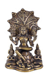 White Whale Brass Lord Shiva Shankar Sitting Tree Idol Bhole Nath Dakshinamurti Shiva Brass Statue Home Decor