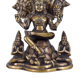 White Whale Brass Lord Shiva Shankar Sitting Tree Idol Bhole Nath Dakshinamurti Shiva Brass Statue Home Decor