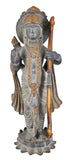 White Whale Lord Ram Brass Statue Rama Idol for Temple Mandir Sculpture Office And Home Decor