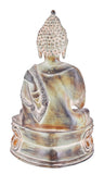 White Whale Brass Buddha Statue Blessing Murti for Home Decor Entrance Office Table Living Room Meditation Luck Gift Feng Shui Home Decor