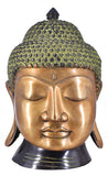 White Whale Brass Antique Buddha Head Statue Idol Figurine Home Decorative Showpiece Home Decor