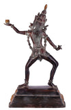 White Whale Antique Large Brass Kali Idol Hindu Goddess of Time & Change Maa Kalika Shiva Statue Murti Home Decor