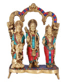 White Whale Ram Darbar - Lord Rama Laxman and Sita Hanuman Brass Statue Religious Sculpture Idol Home Décor