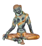 White Whale Brass Sitting Lord Indra Dev Brass Idol Statue Office And Home Decor
