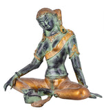 White Whale Brass Sitting Lord Indra Dev Brass Idol Statue Office And Home Decor