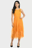 WhiteWhale Dresses for Women Regular Women's High Low Net Dress.