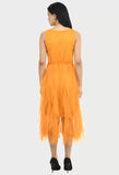 WhiteWhale Dresses for Women Regular Women's High Low Net Dress.
