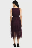 WhiteWhale Dresses for Women Regular Women's High Low Net Dress.