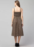 WhiteWhale Dresses for Women Regular Women's Tiger Print Shoulder Strap Dress.
