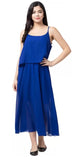 Whitewhale Women's Stylish Calf Length Sleeveless Midi Dress