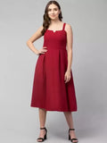 Whitewhale Women Relaxed Fit Off-Shoulder Stripe Maxi Dress