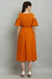 Whitewhale FIT & Flare Calf Length Dress for Women