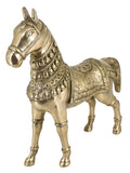 White Whale Antique Finish Horse Brass Showpiece Religious Strength Sculpture Idol
