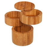 White Whale Wooden Salt Box Container with Lid for Secure Strong Storage