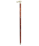 White Whale Hand Carved Walking Stick - Men Derby Canes and Wooden Walking Stick for Men and Women - 37" Brown Ebony Brass Handle in Golden Tone Natural Wood Unisex Cane