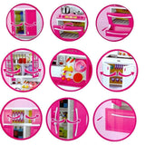 White Whale 3 Compartments Modern Kitchen Toy Set with Music and Lights